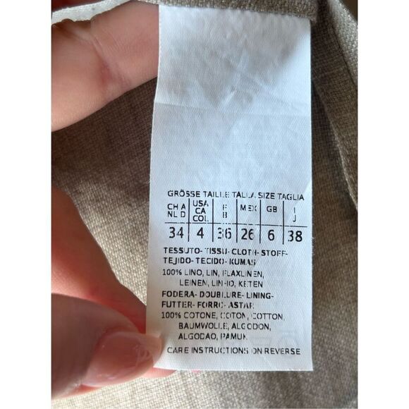 Max Mara Weekend 100% Linen Vest size 4 neutral, glam, vacation - Picture 5 of 8